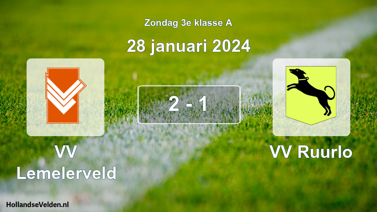 Total number of matches played: VV Lemelerveld - VV Ruurlo 2 - 1 (28 January 2024)