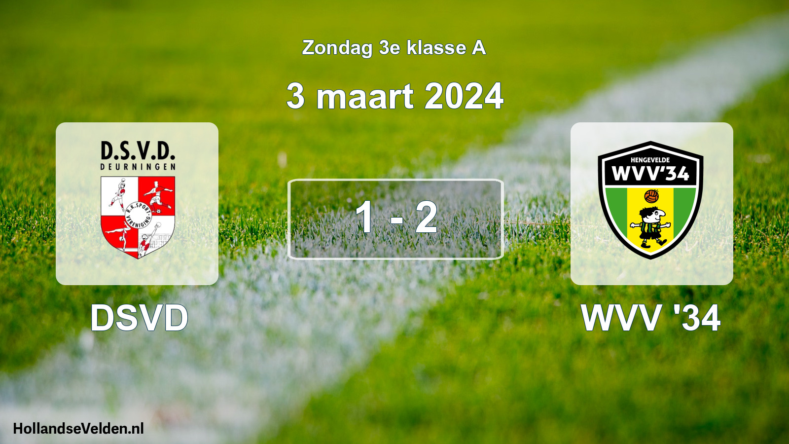 Total number of matches played: DSVD - WVV '34 1 - 2 (3 March 2024)