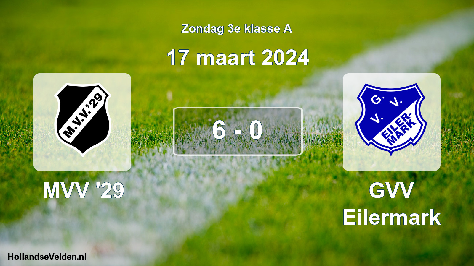 Total number of matches played: MVV '29 - GVV Eilermark 6 - 0 (17 March 2024)