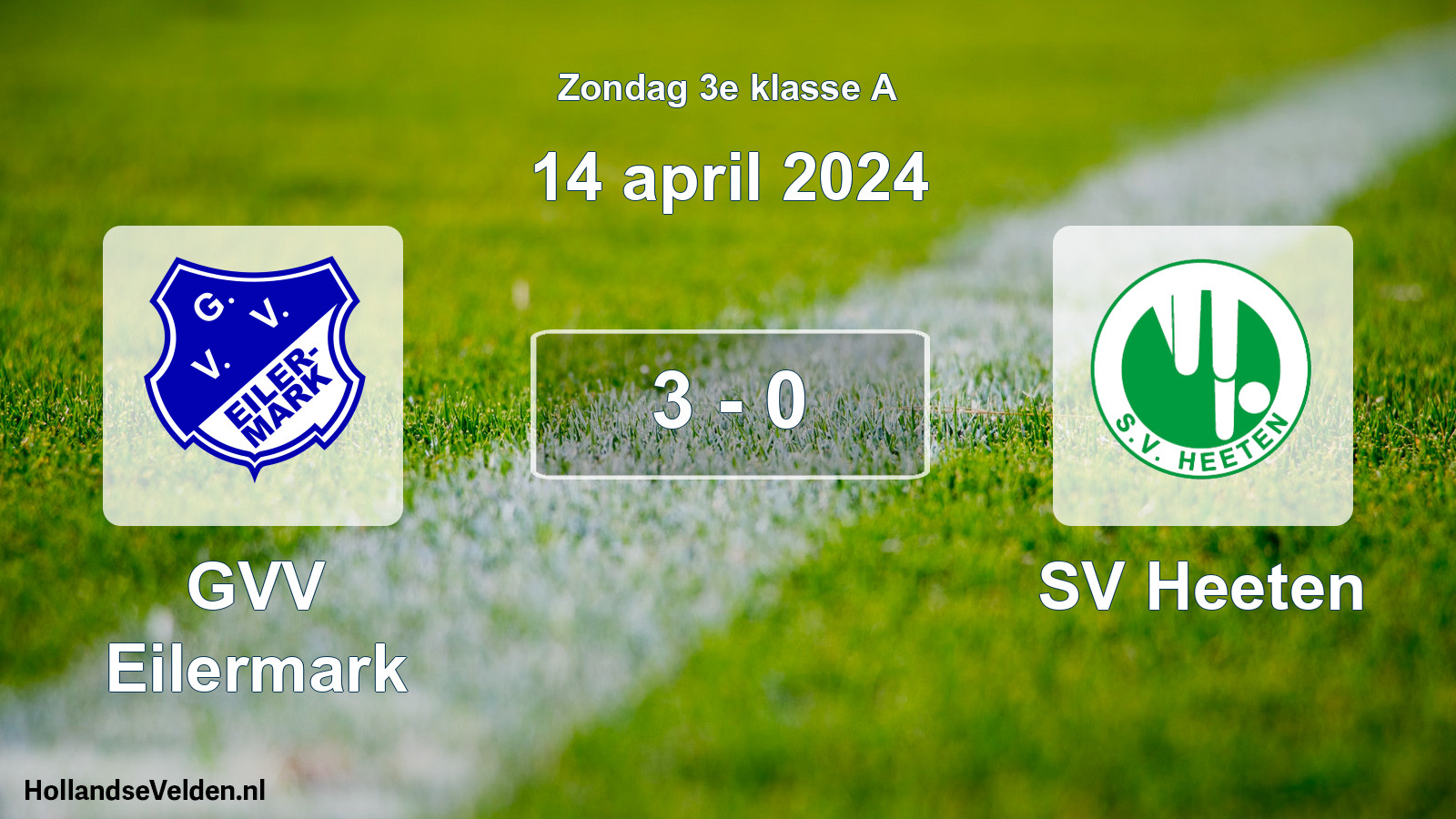 Total number of matches played: GVV Eilermark - SV Heeten 3 - 0 (14 April 2024)