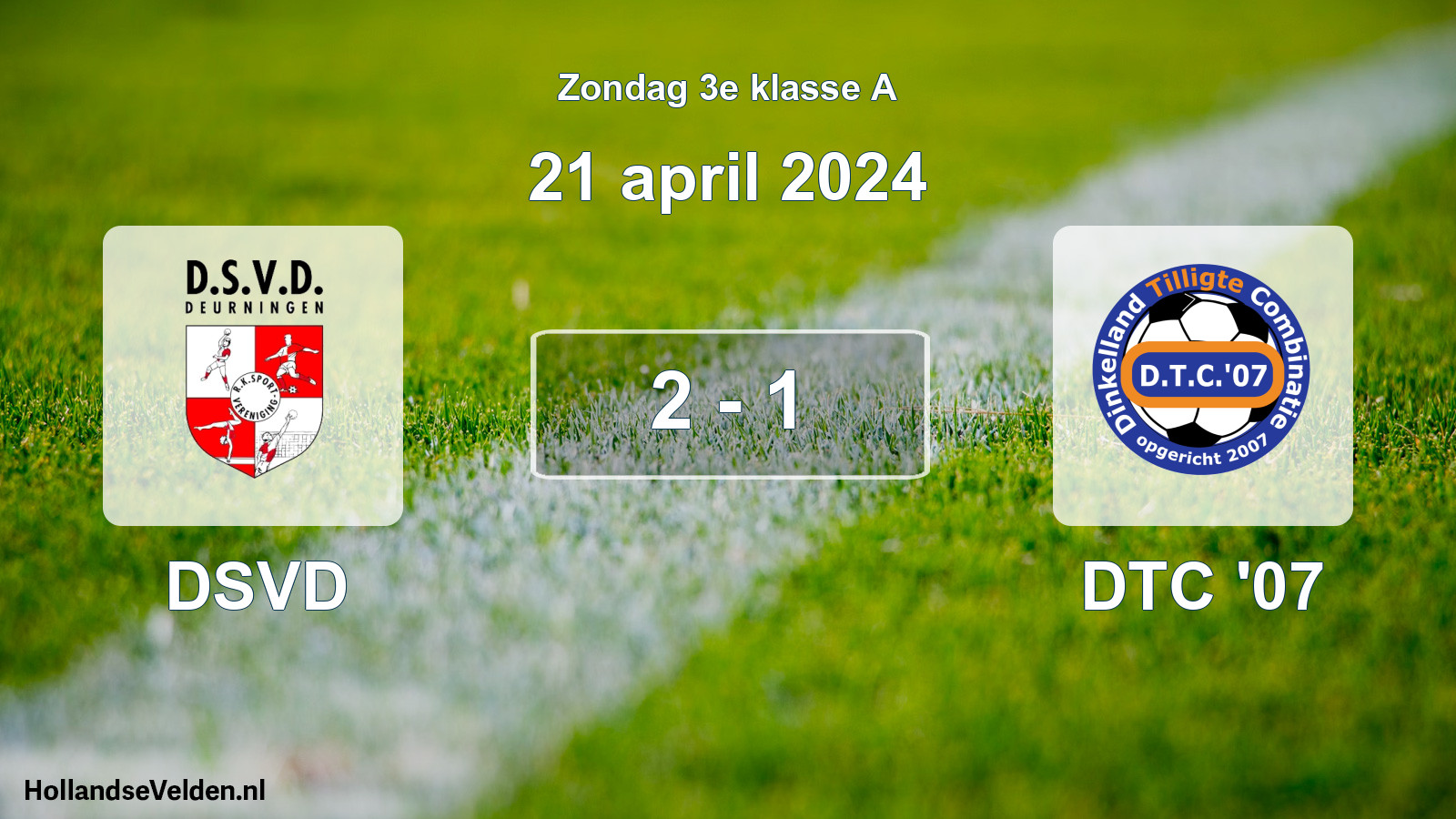 Total number of matches played: DSVD - DTC '07 2 - 1 (21 April 2024)