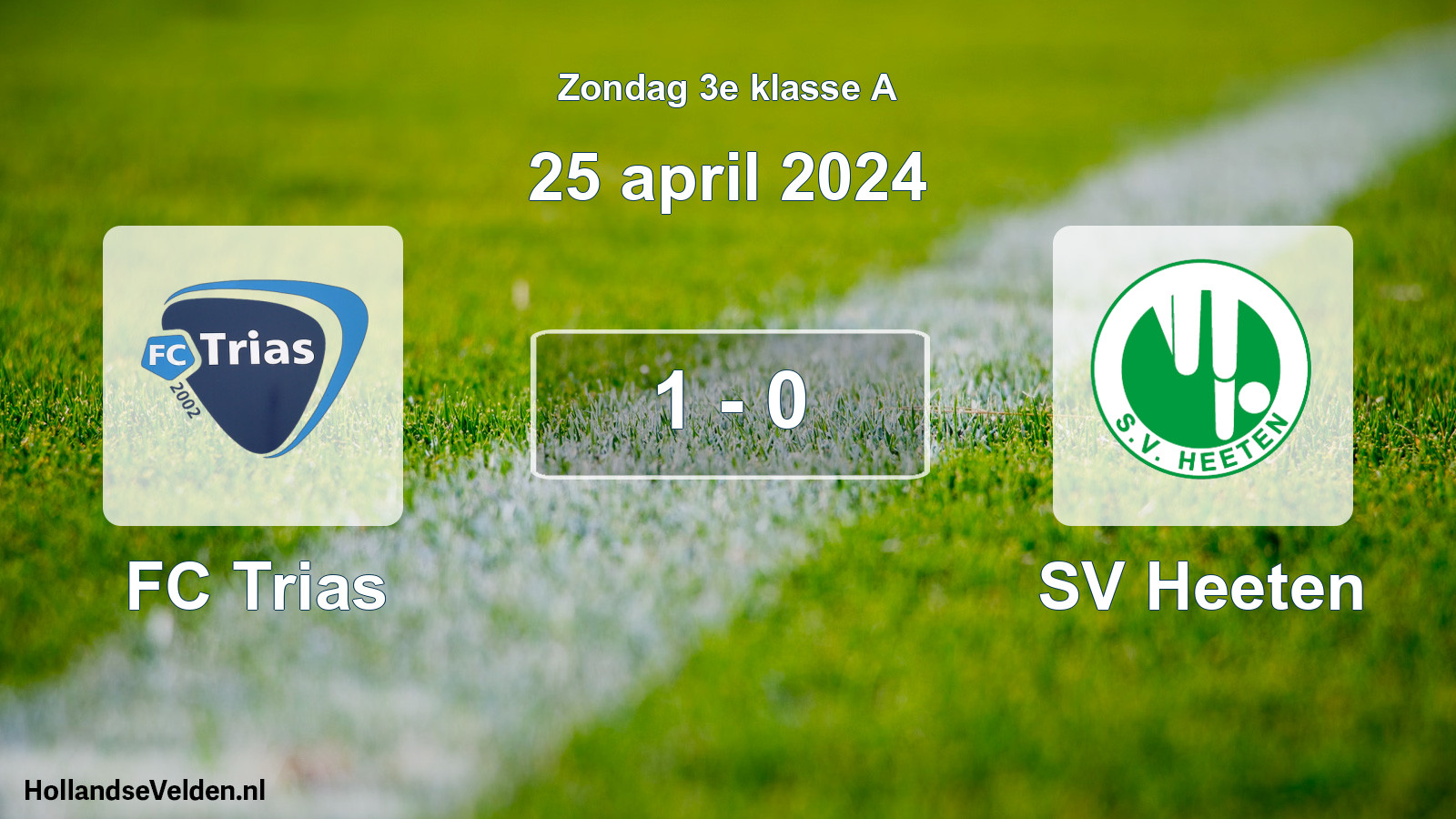 Total number of matches played: FC Trias - SV Heeten 1 - 0 (25 April 2024)