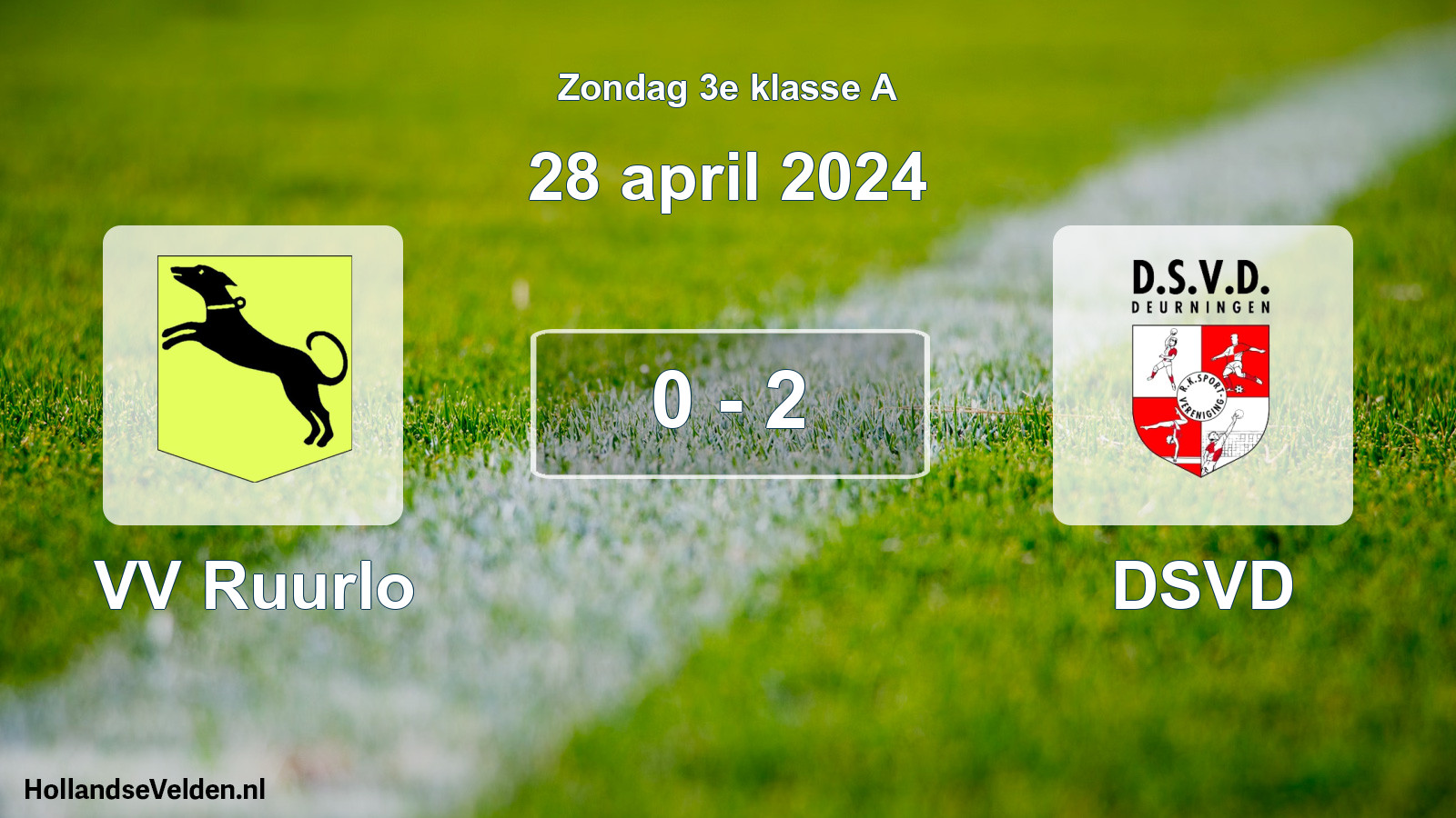 Total number of matches played: VV Ruurlo - DSVD 0 - 2 (28 April 2024)