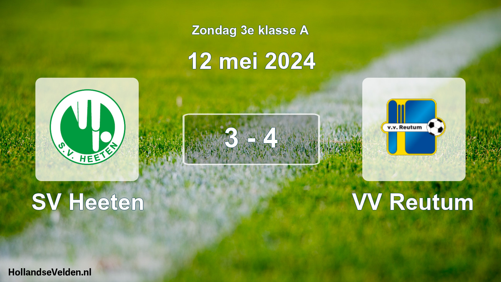 Total number of matches played: SV Heeten - VV Reutum 3 - 4 (12 May 2024)