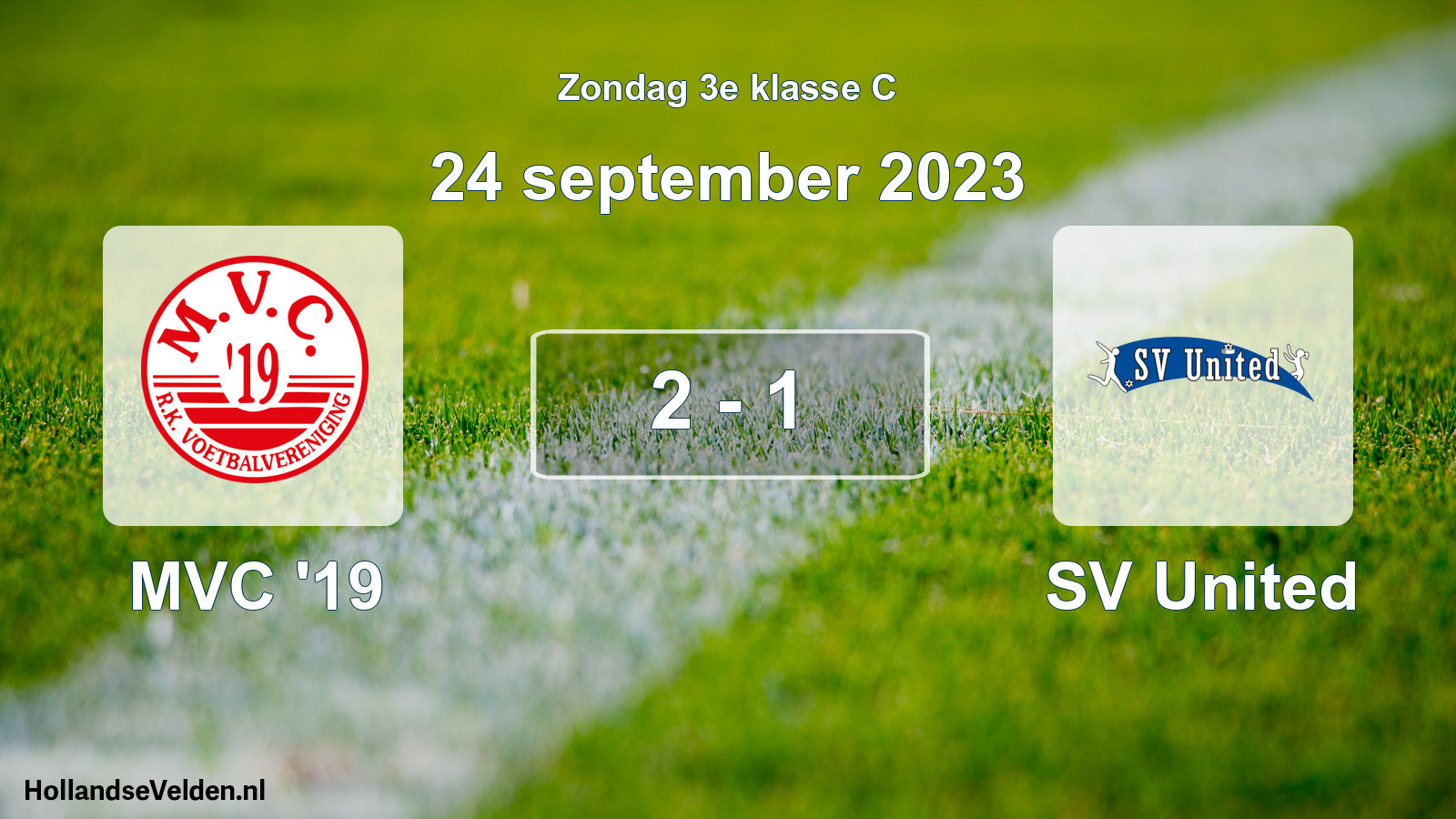 Total number of matches played: MVC '19 - SV United 2 - 1 (24 September 2023)