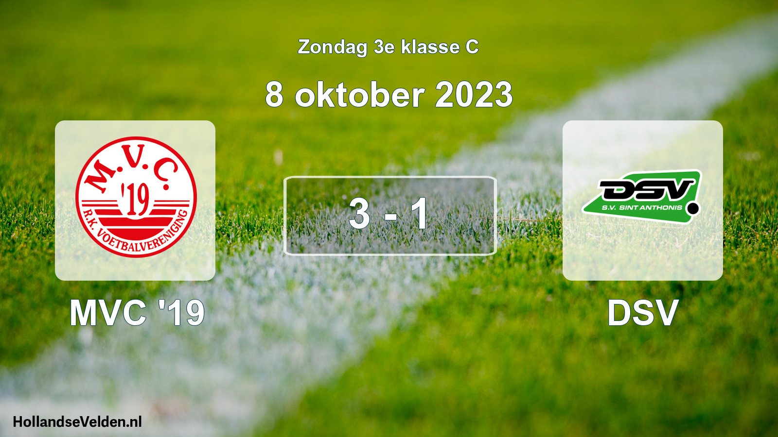 Total number of matches played: MVC '19 - DSV 3 - 1 (8 October 2023)