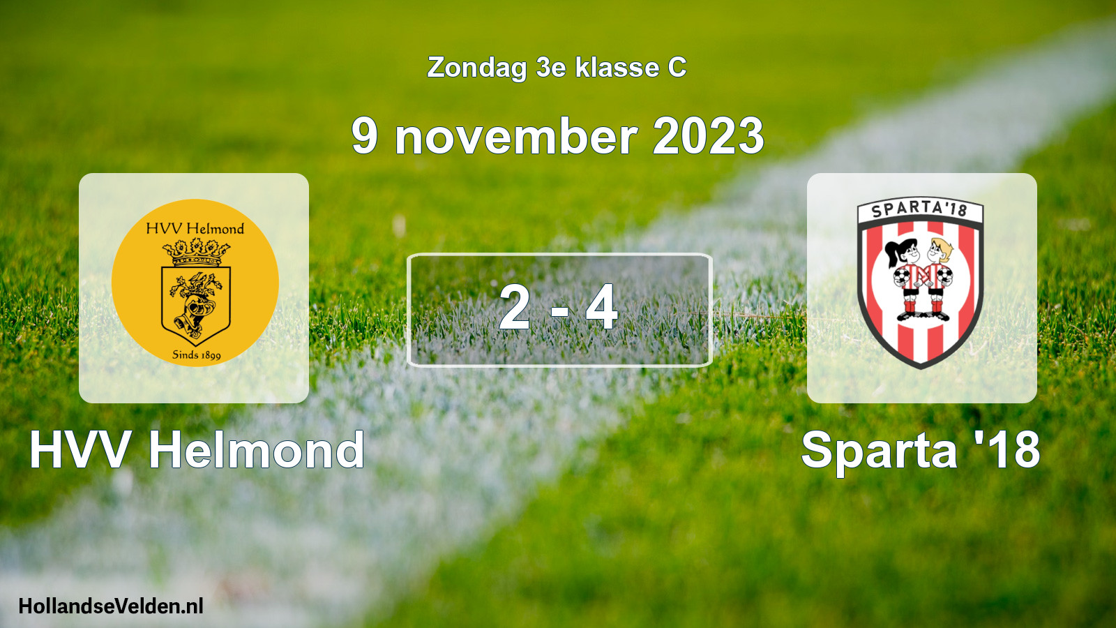 Total number of matches played: HVV Helmond - Sparta '18 2 - 4 (9 November 2023)