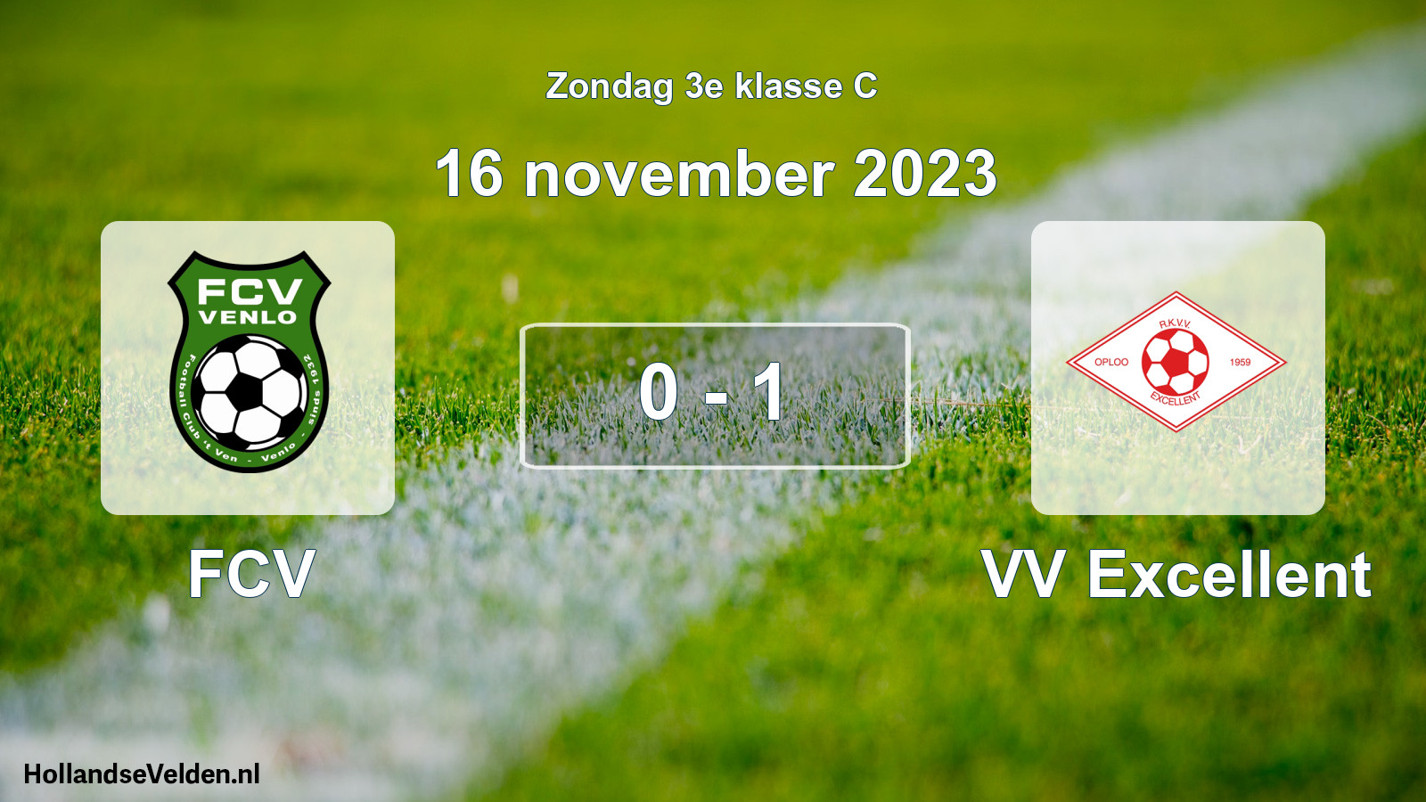 Total number of matches played: FCV - VV Excellent 0 - 1 (16 November 2023)