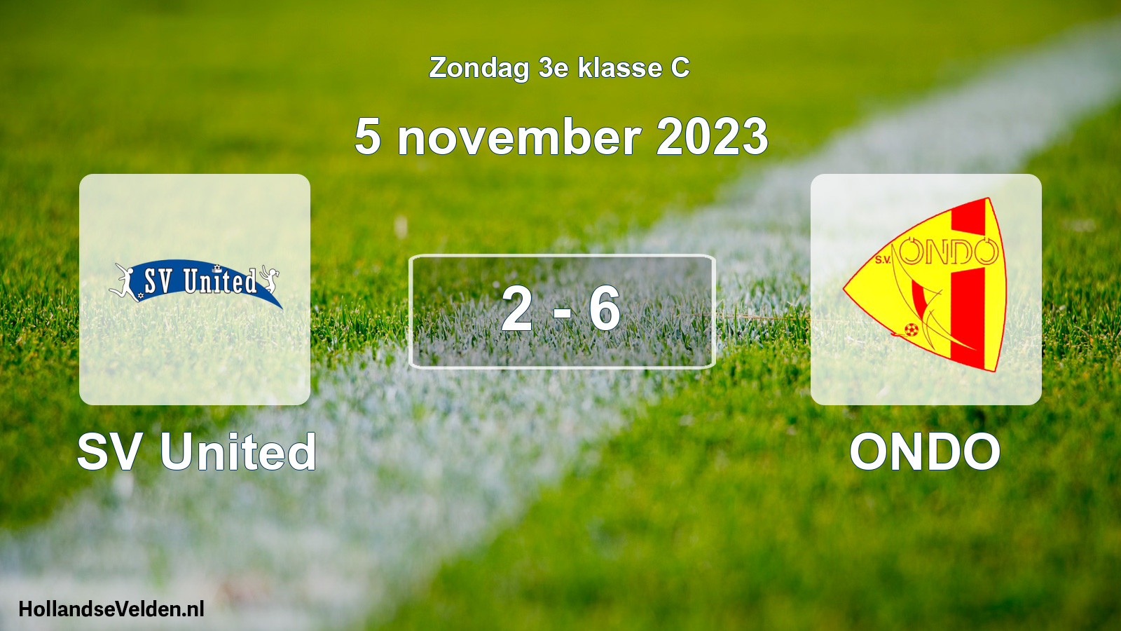 Total number of matches played: SV United - ONDO 2 - 6 (5 November 2023)