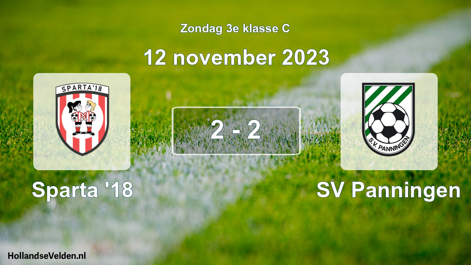 Total number of matches played: Sparta '18 - SV Panningen 2 - 2 (12 November 2023)