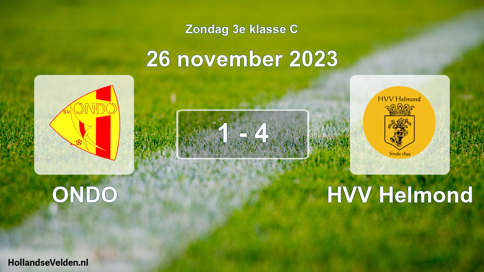 Total number of matches played: ONDO - HVV Helmond 1 - 4 (26 November 2023)