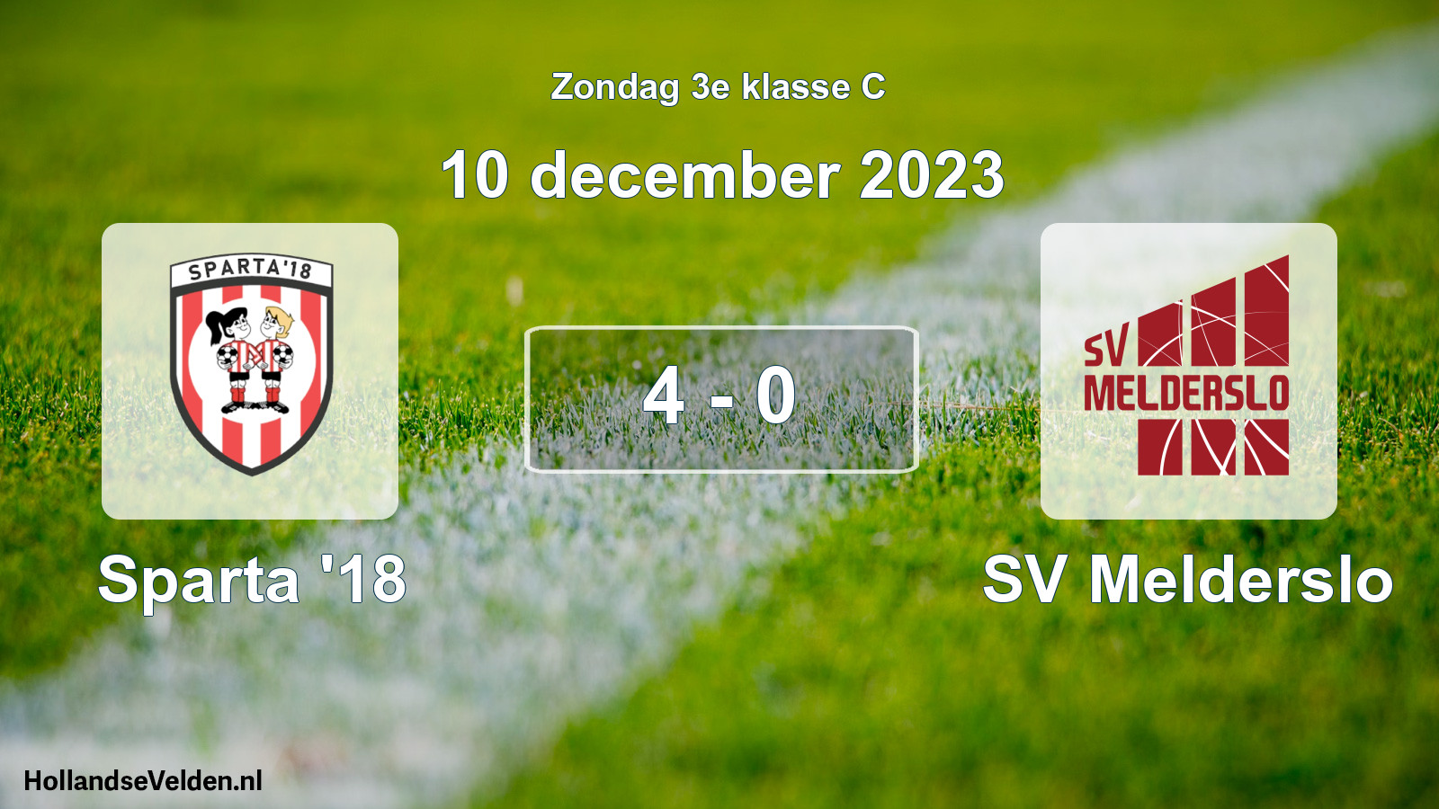 Total number of matches played: Sparta '18 - SV Melderslo 4 - 0 (10 December 2023)