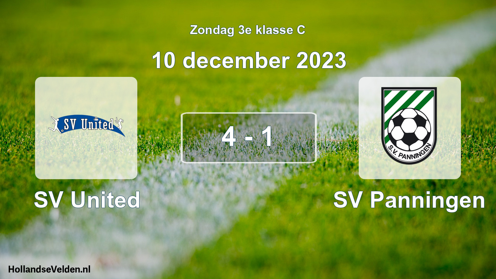 Total number of matches played: SV United - SV Panningen 4 - 1 (10 December 2023)