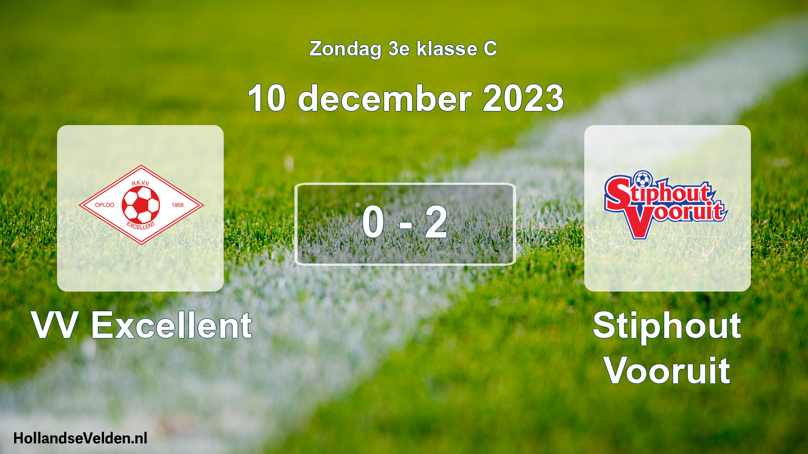 Total number of matches played: VV Excellent - Stiphout Vooruit 0 - 2 (10 December 2023)