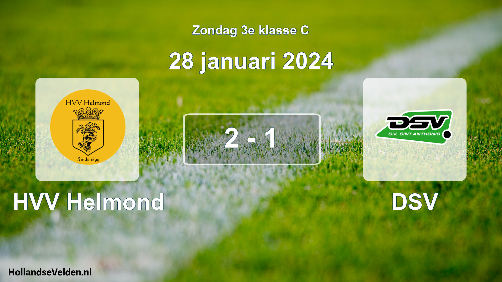 Total number of matches played: HVV Helmond - DSV 2 - 1 (28 January 2024)