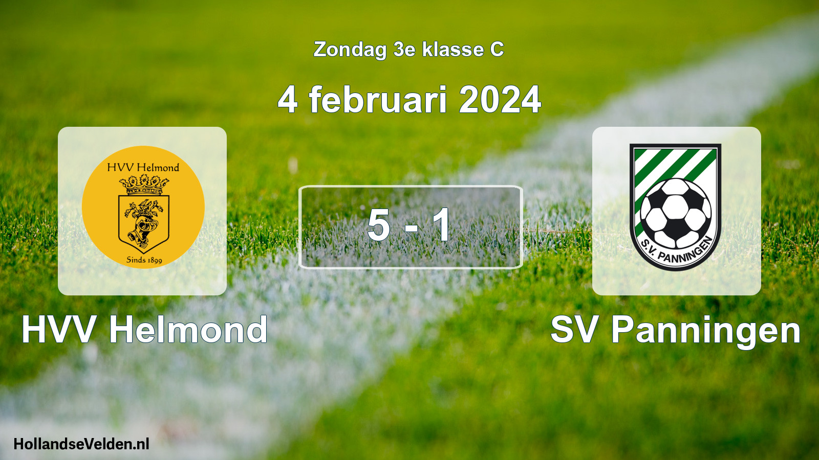 Total number of matches played: HVV Helmond - SV Panningen 5 - 1 (4 February 2024)