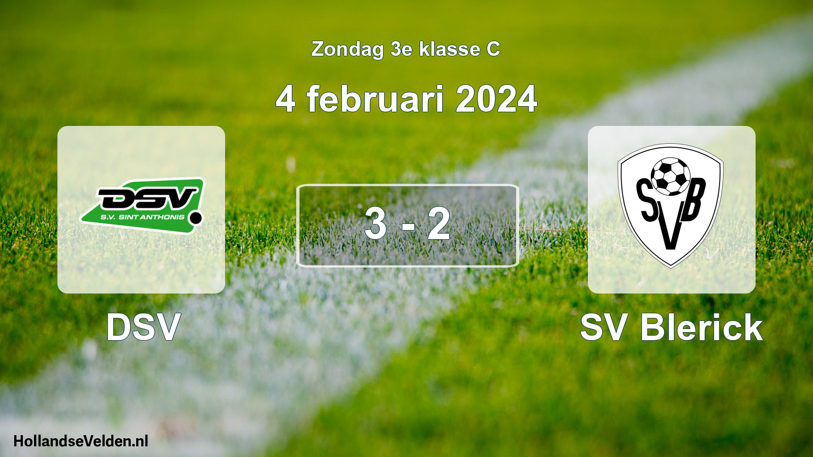 Total number of matches played: DSV - SV Blerick 3 - 2 (4 February 2024)