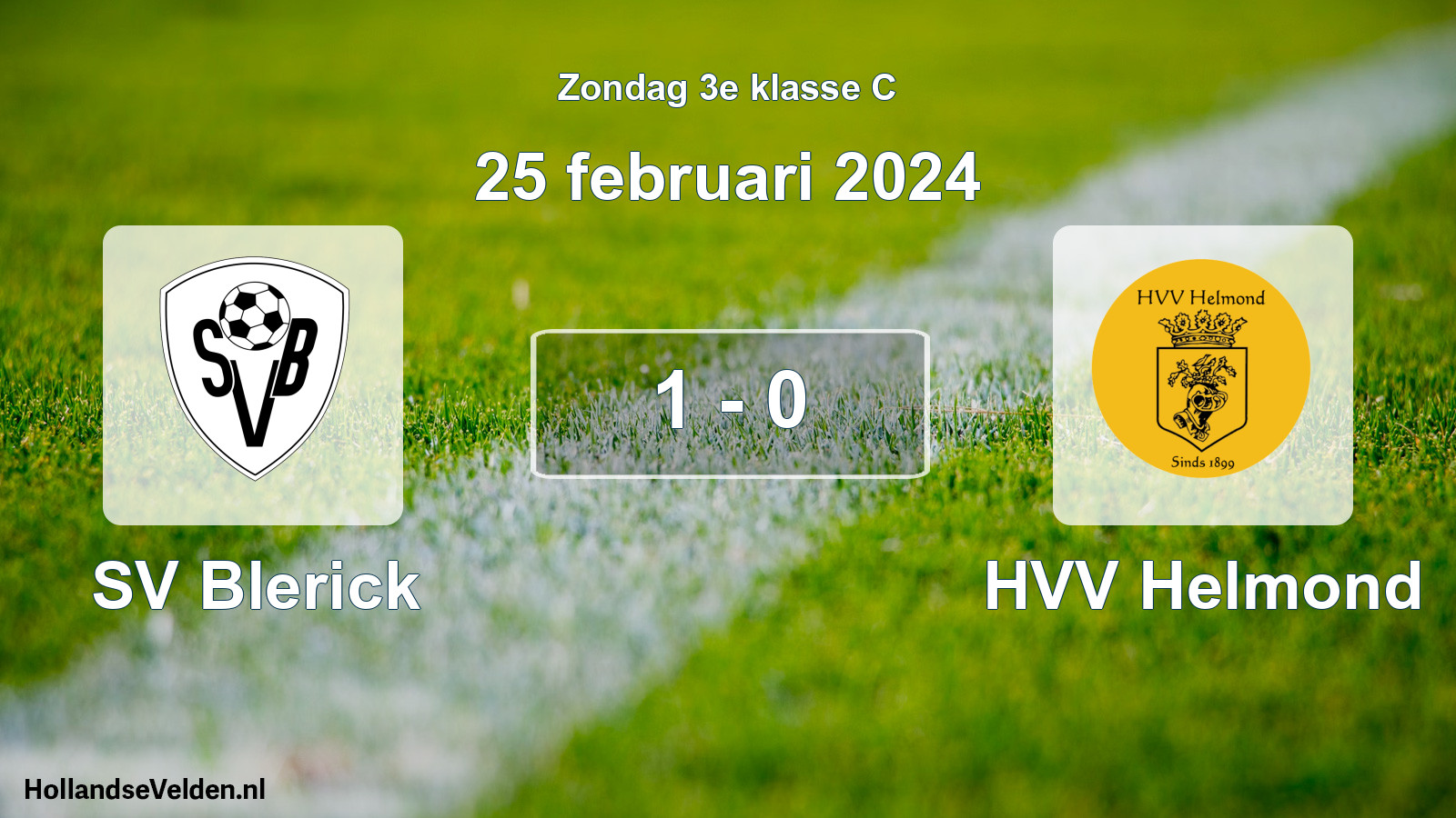 Total number of matches played: SV Blerick - HVV Helmond 1 - 0 (25 February 2024)