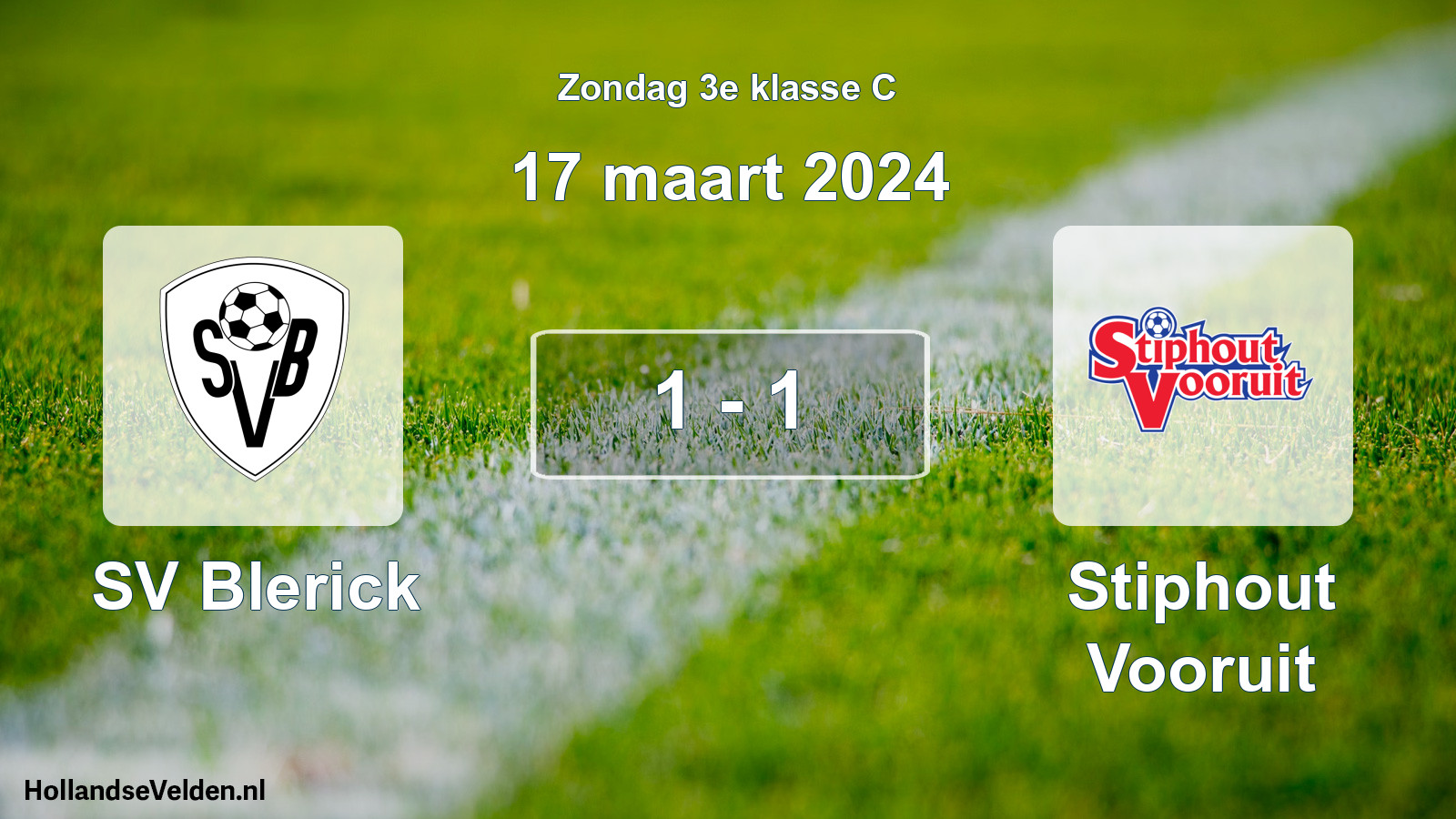 Total number of matches played: SV Blerick - Stiphout Vooruit 1 - 1 (17 March 2024)