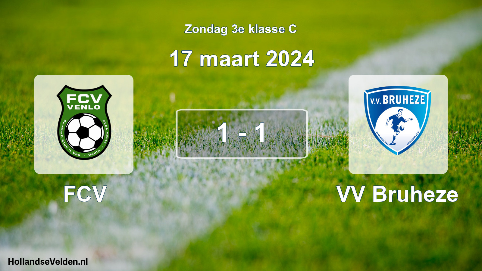 Total number of matches played: FCV - VV Bruheze 1 - 1 (17 March 2024)