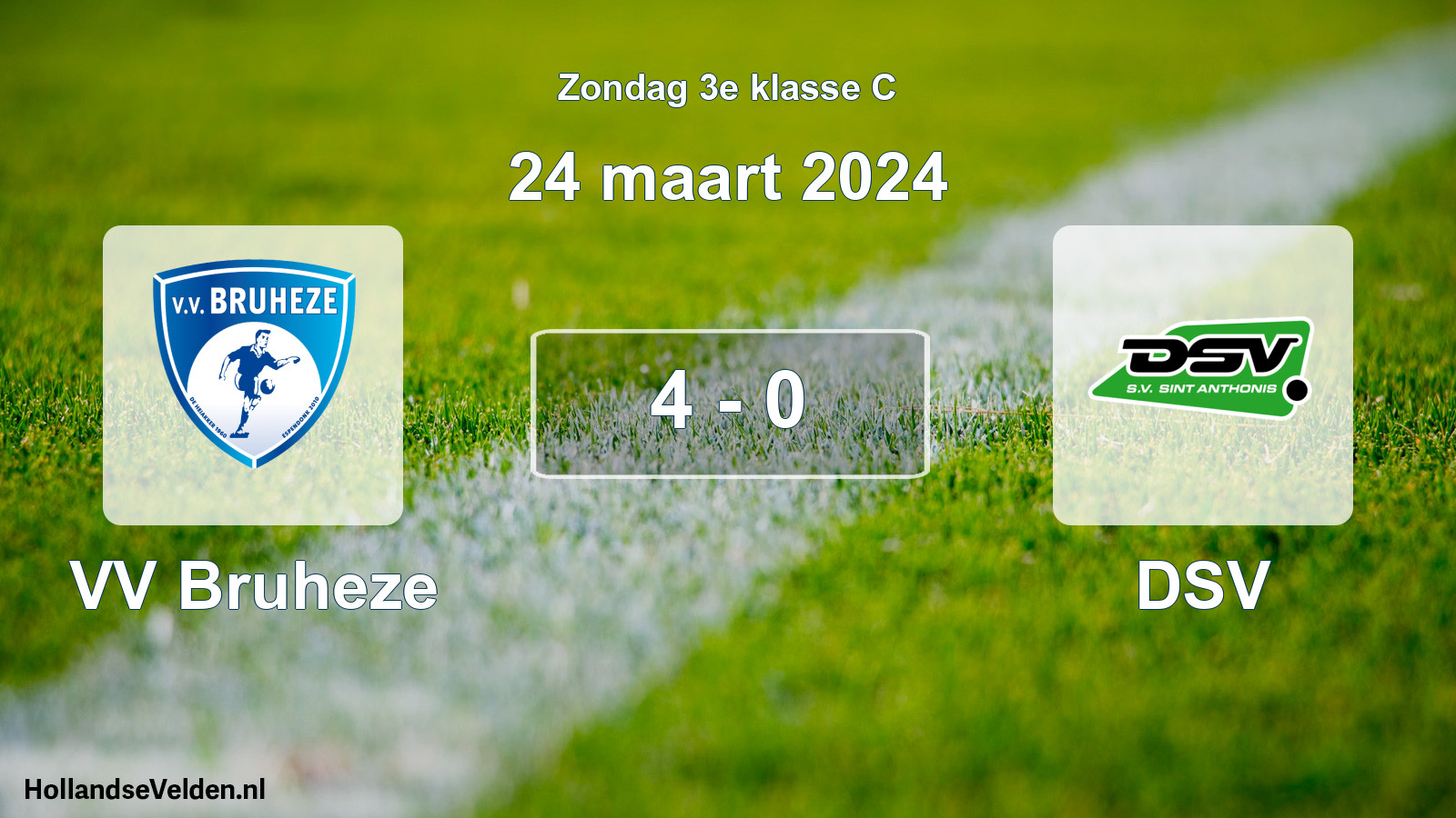Total number of matches played: VV Bruheze - DSV 4 - 0 (24 March 2024)