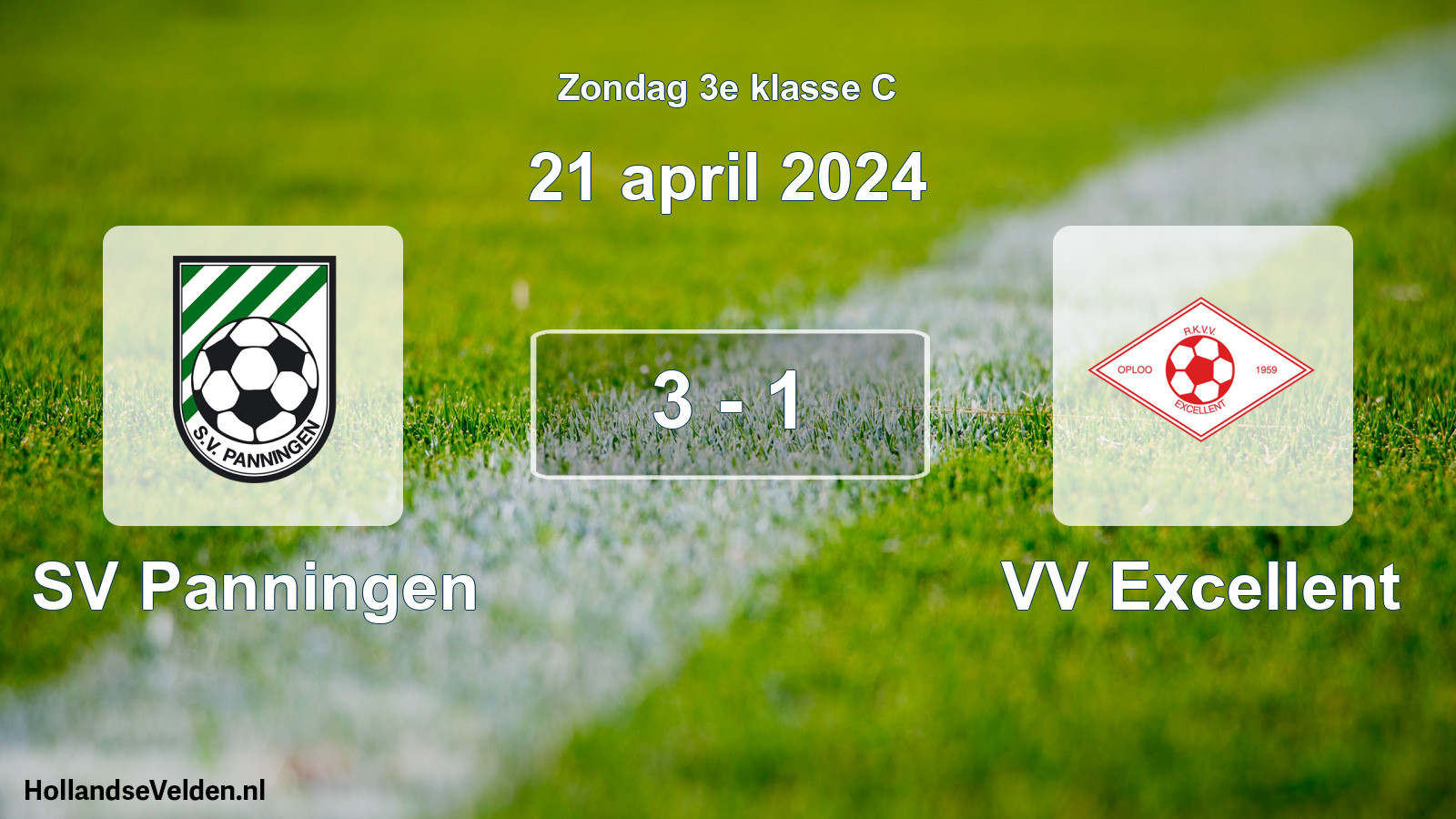 Total number of matches played: SV Panningen - VV Excellent 3 - 1 (21 April 2024)