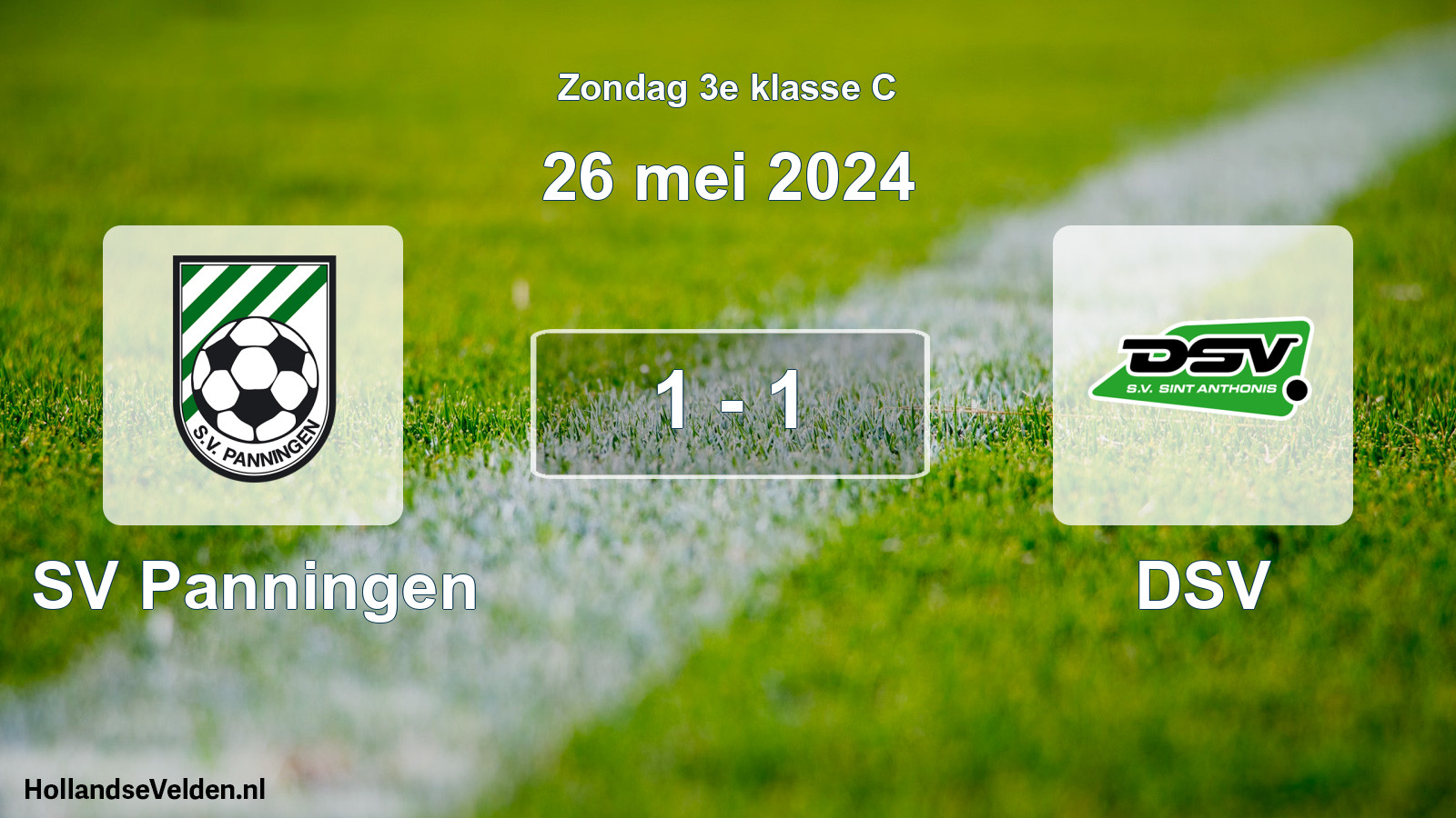 Total number of matches played: SV Panningen - DSV 1 - 1 (26 May 2024)