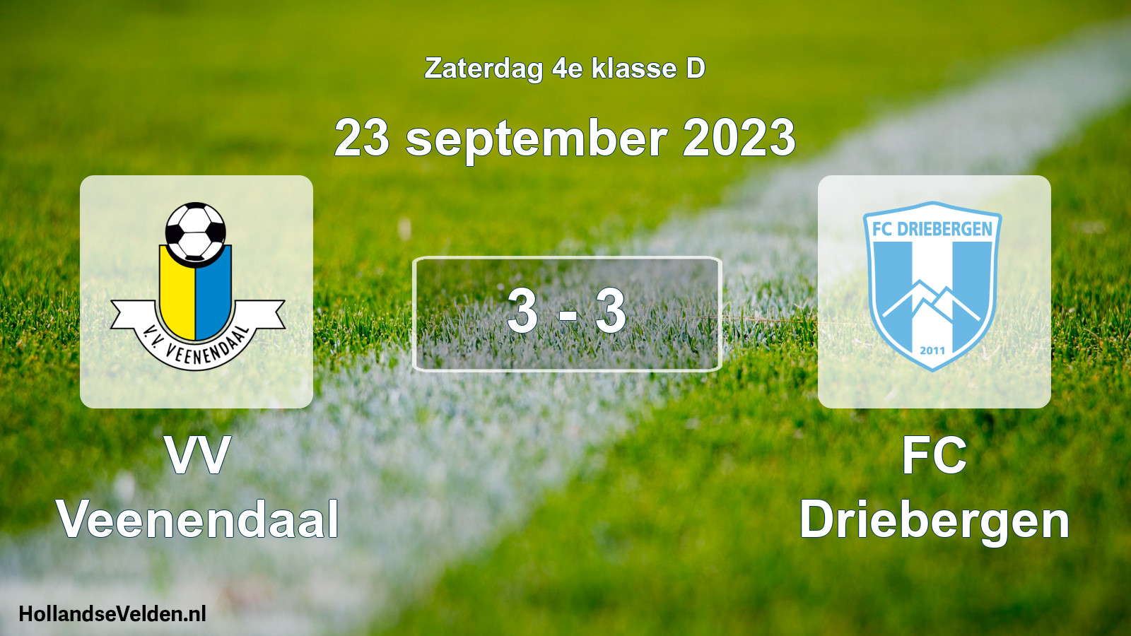 Total number of matches played: VV Veenendaal - FC Driebergen 3 - 3 (23 September 2023)