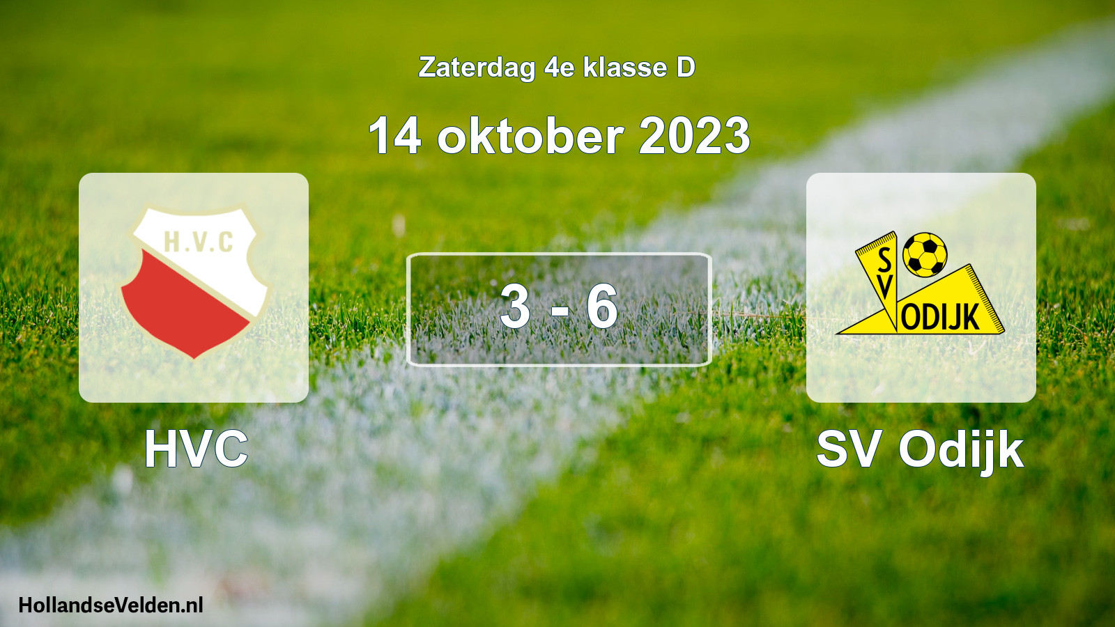 Total number of matches played: HVC - SV Odijk 3 - 6 (14 October 2023)