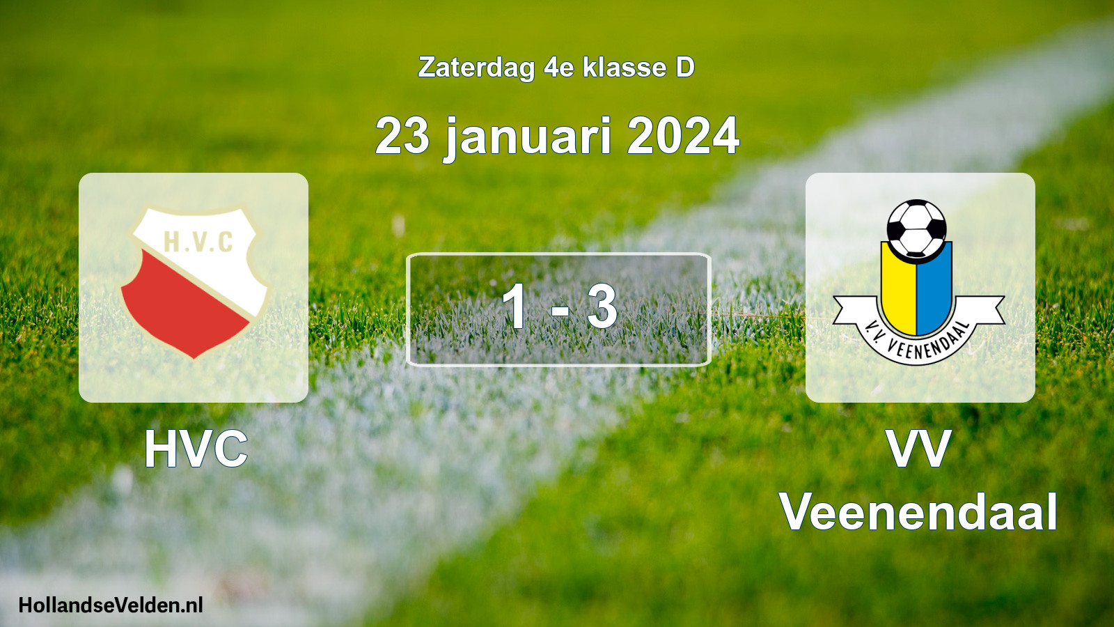 Total number of matches played: HVC - VV Veenendaal 1 - 3 (23 January 2024)
