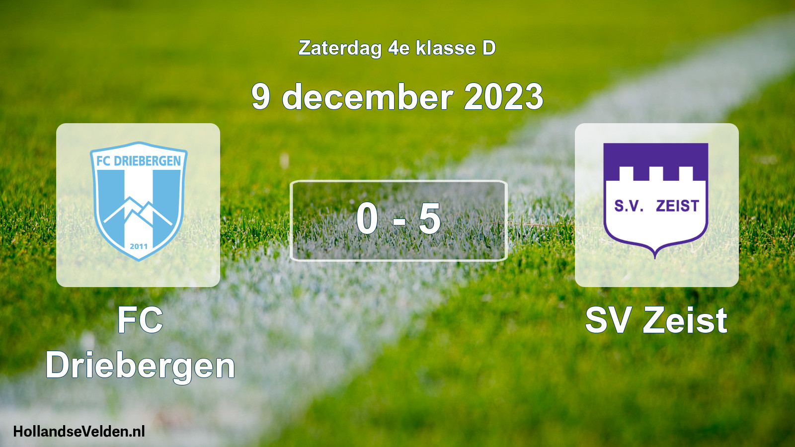 Total number of matches played: FC Driebergen - SV Zeist 0 - 5 (9 December 2023)