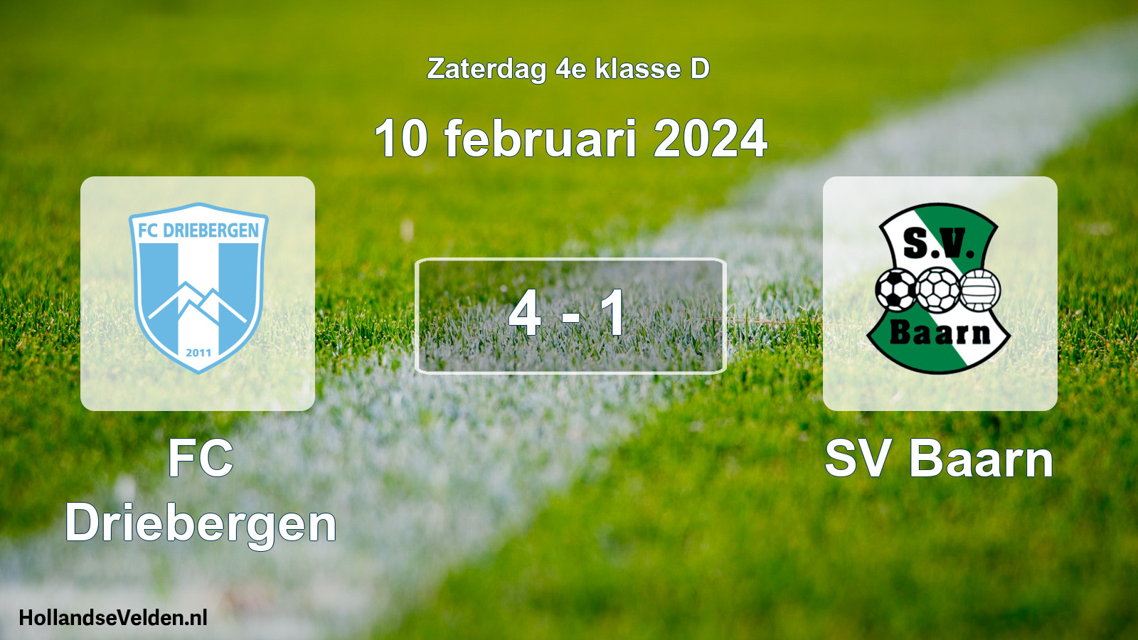 Total number of matches played: FC Driebergen - SV Baarn 4 - 1 (10 February 2024)