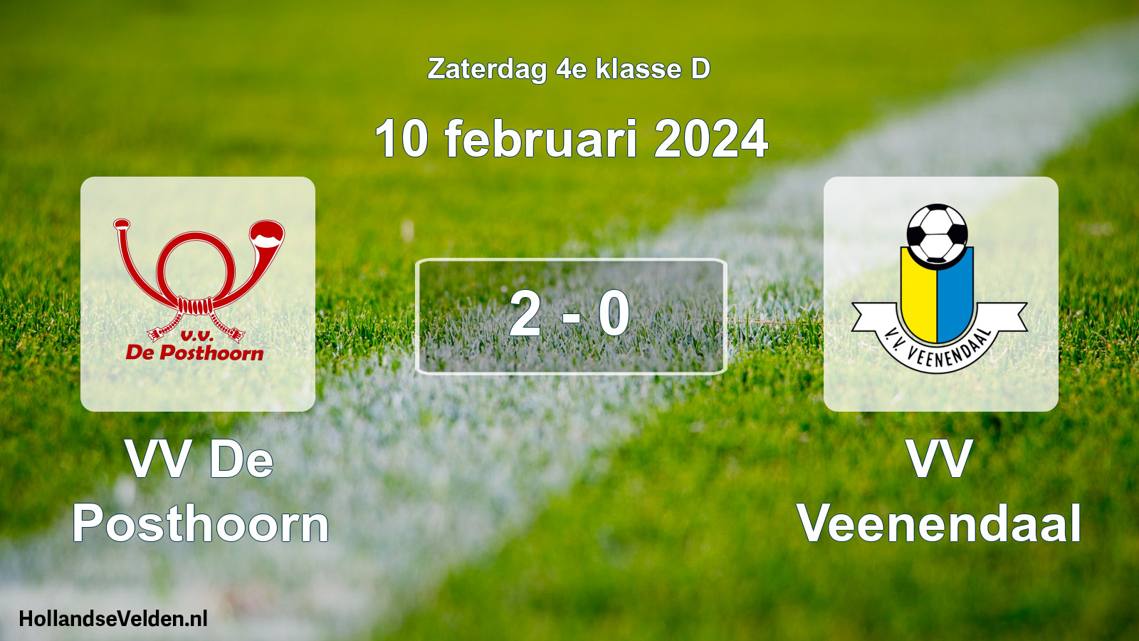 Total number of matches played: VV De Posthoorn - VV Veenendaal 2 - 0 (10 February 2024)