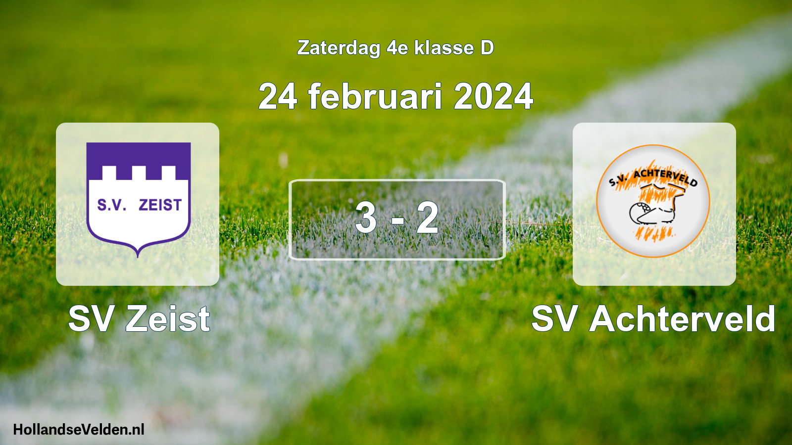 Total number of matches played: SV Zeist - SV Achterveld 3 - 2 (24 February 2024)