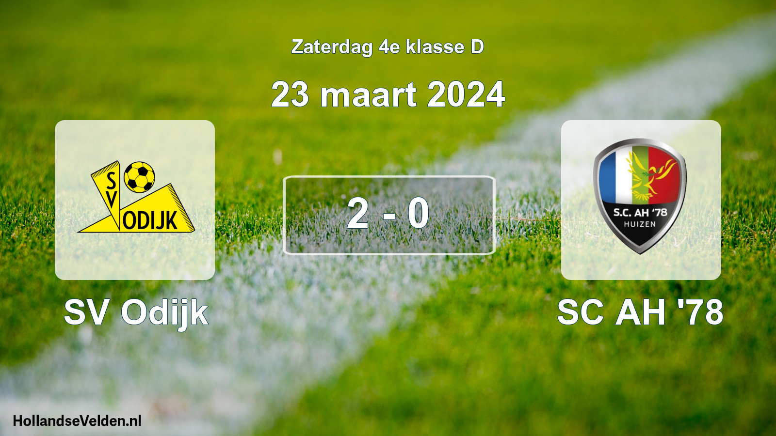 Total number of matches played: SV Odijk - SC AH '78 2 - 0 (23 March 2024)