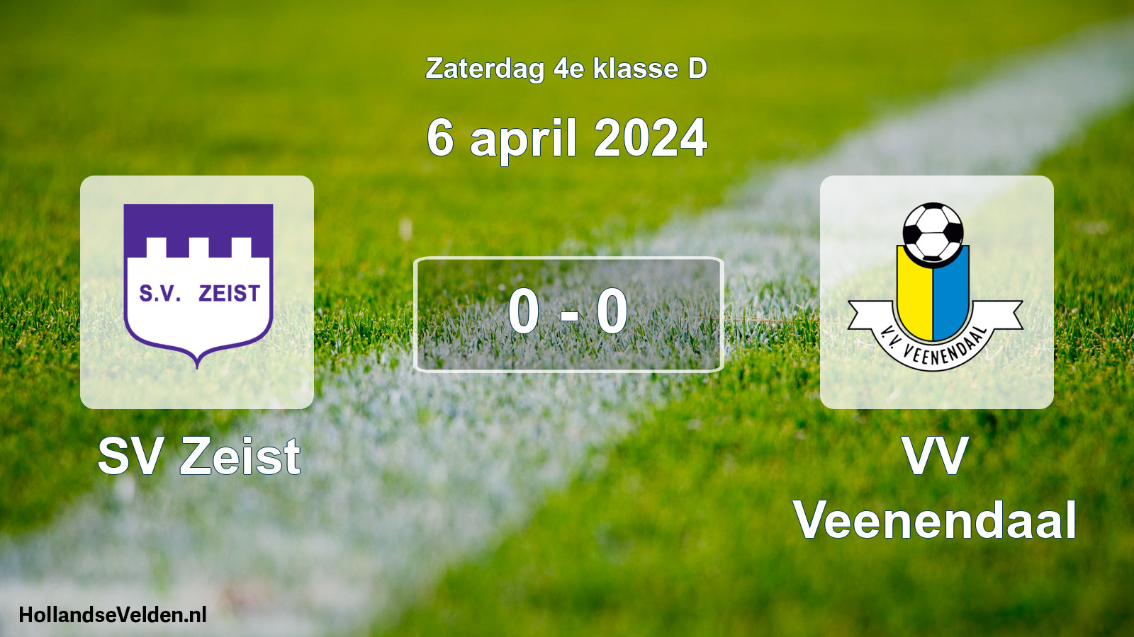 Total number of matches played: SV Zeist - VV Veenendaal 0 - 0 (6 April 2024)