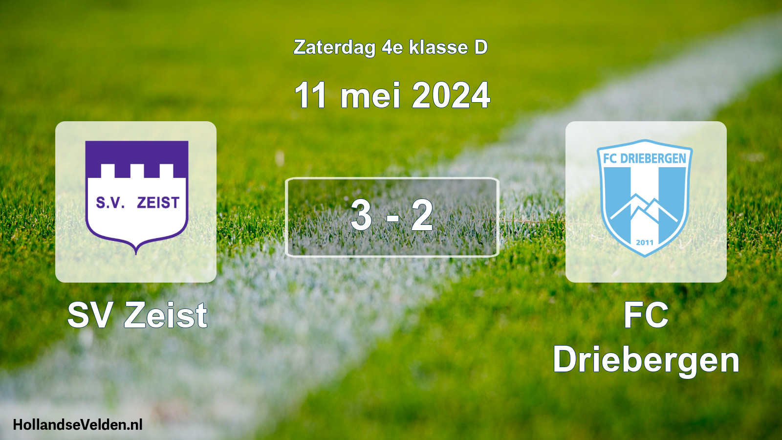 Total number of matches played: SV Zeist - FC Driebergen 3 - 2 (11 May 2024)