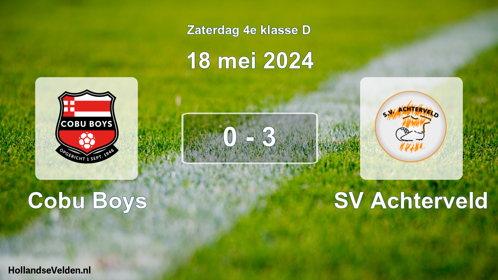 Total number of matches played: Cobu Boys - SV Achterveld 0 - 3 (18 May 2024)
