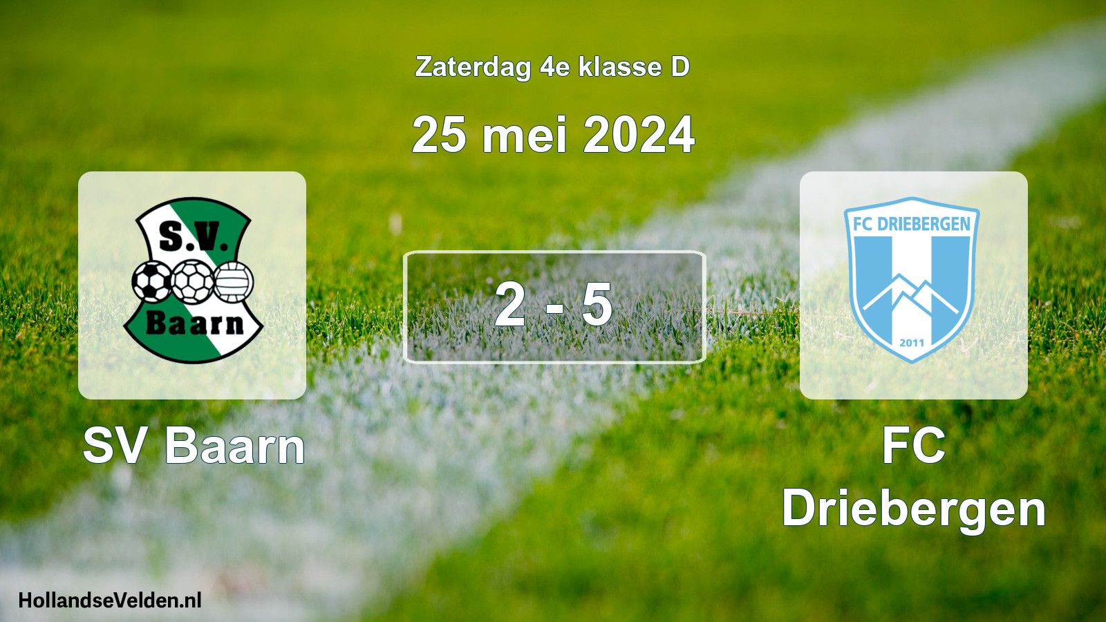 Total number of matches played: SV Baarn - FC Driebergen 2 - 5 (25 May 2024)