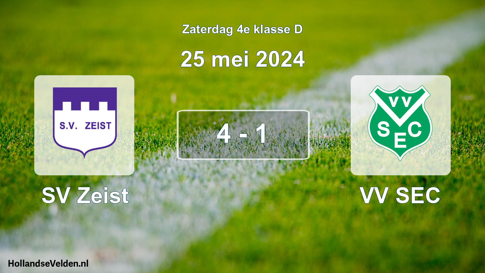Total number of matches played: SV Zeist - VV SEC 4 - 1 (25 May 2024)