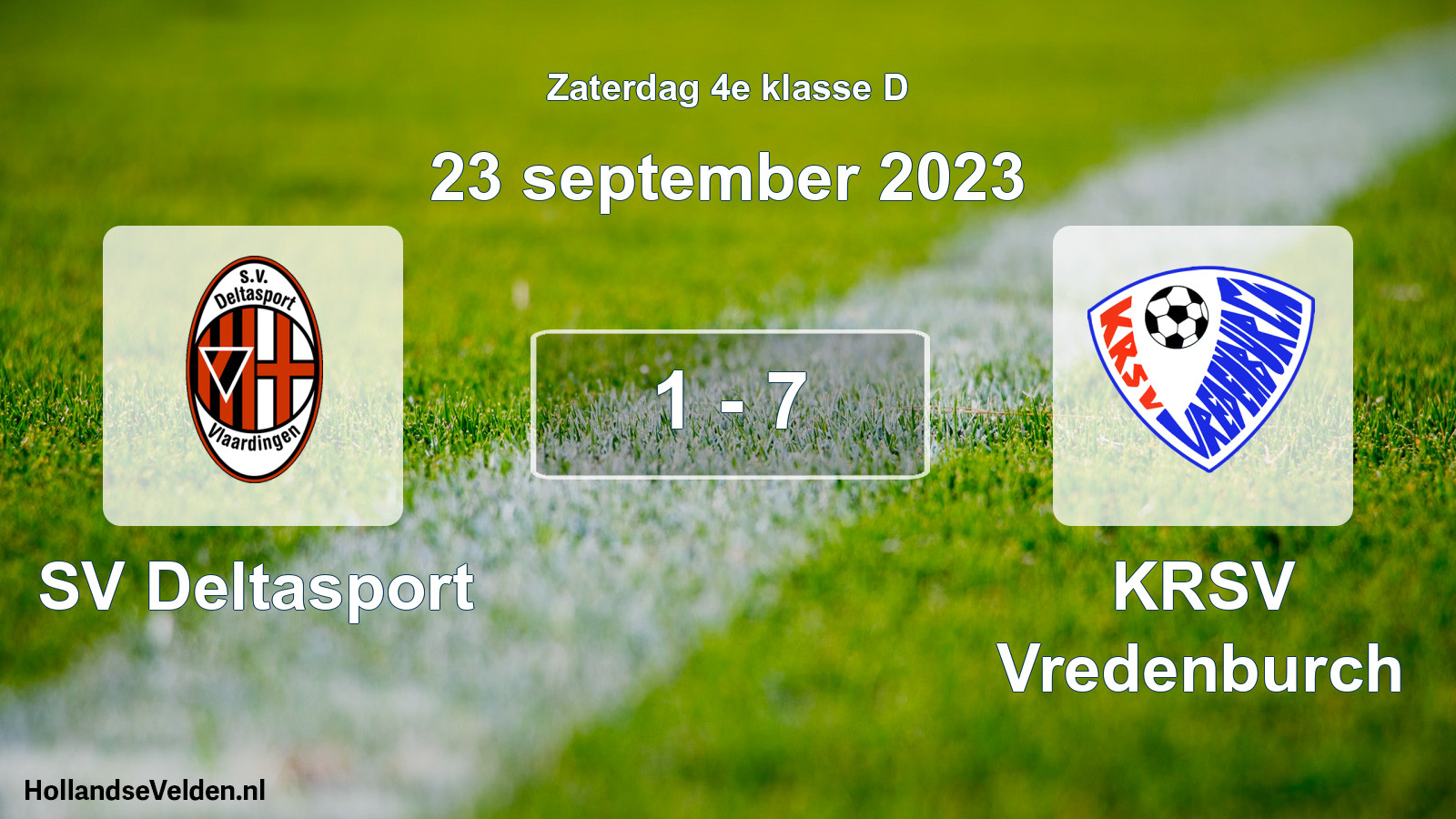 Total number of matches played: SV Deltasport - KRSV Vredenburch 1 - 7 (23 September 2023)