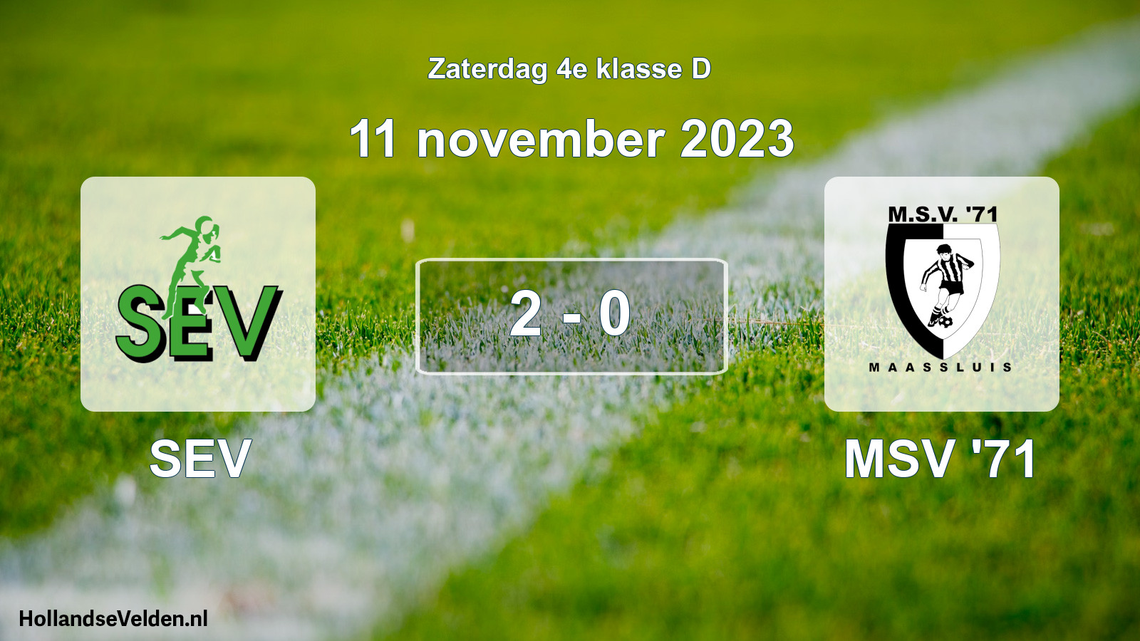 Total number of matches played: SEV - MSV '71 2 - 0 (11 November 2023)