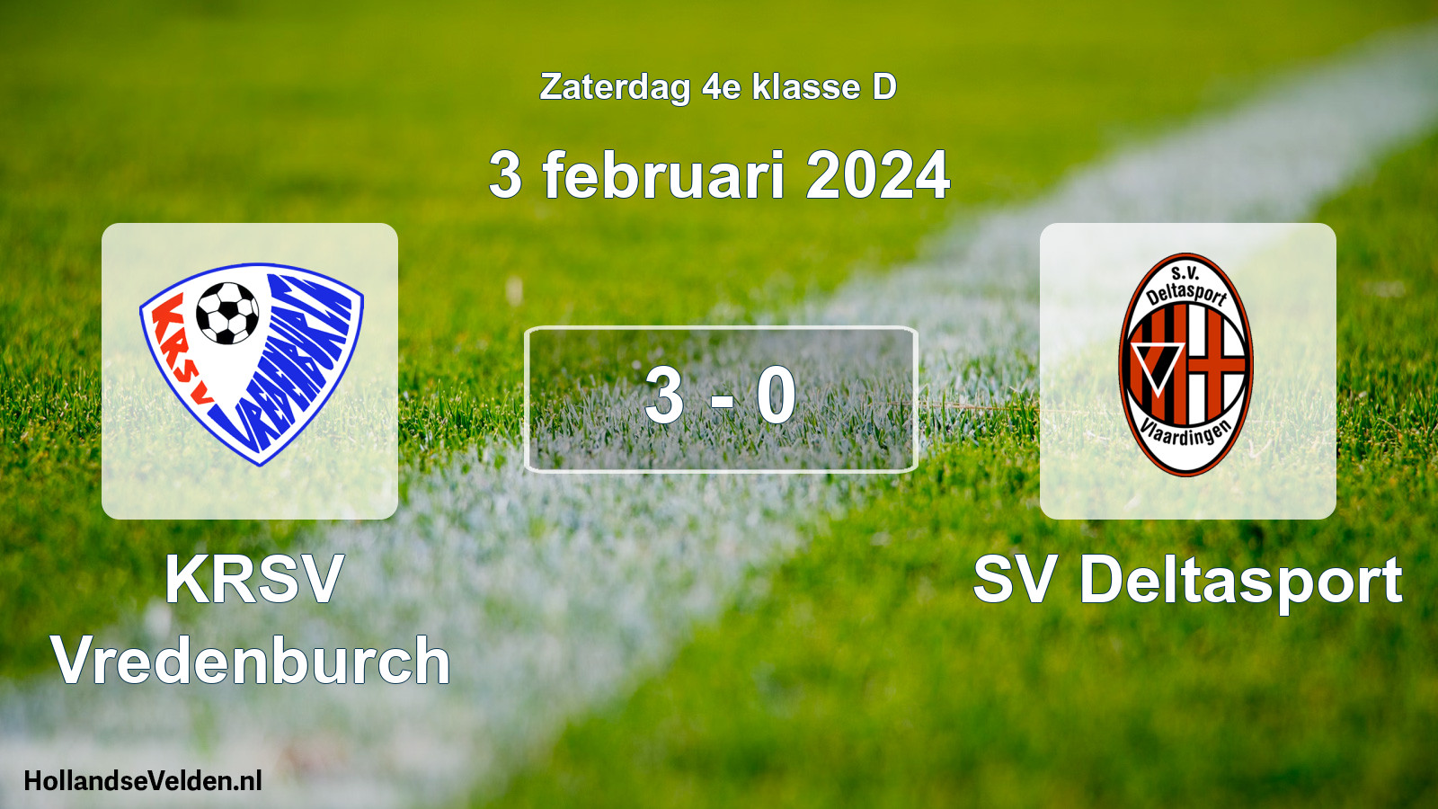 Total number of matches played: KRSV Vredenburch - SV Deltasport 3 - 0 (3 February 2024)