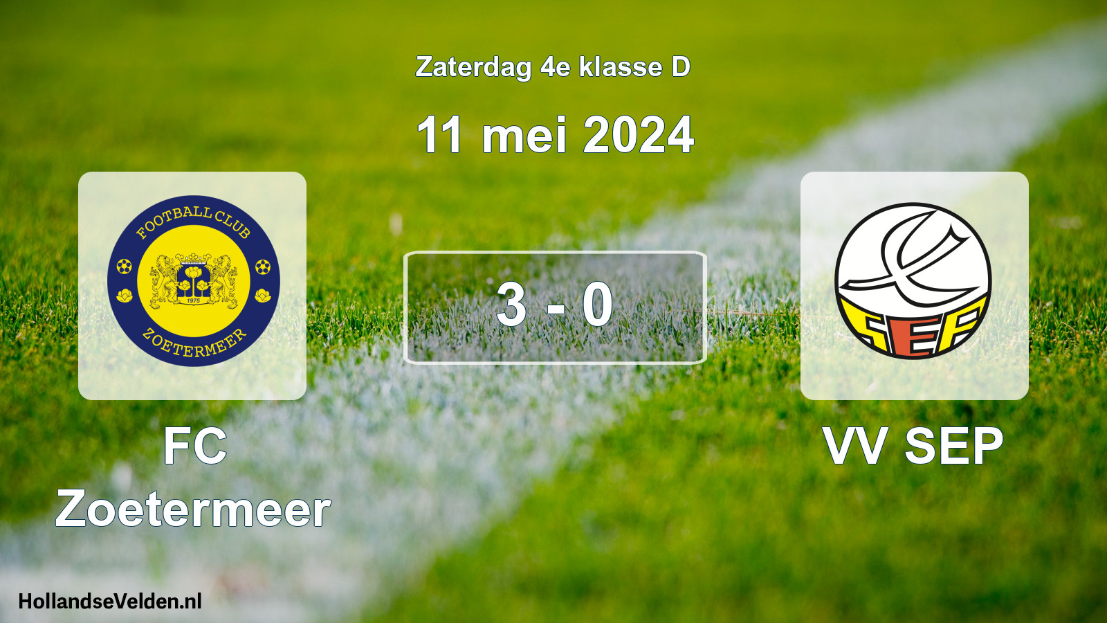Total number of matches played: FC Zoetermeer - VV SEP 3 - 0 (11 May 2024)