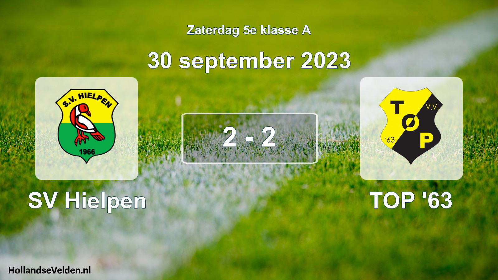 Total number of matches played: SV Hielpen - TOP '63 2 - 2 (30 September 2023)