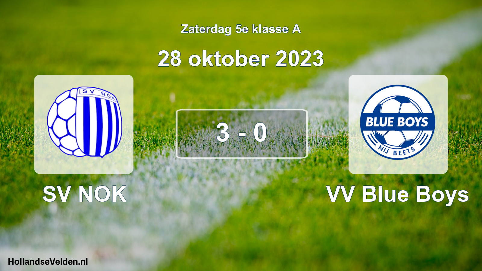 Total number of matches played: SV NOK - VV Blue Boys 3 - 0 (28 October 2023)