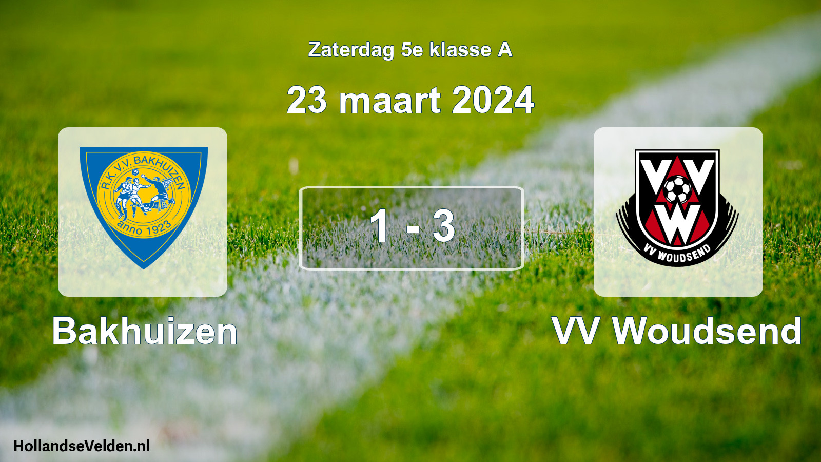 Total number of matches played: Bakhuizen - VV Woudsend 1 - 3 (23 March 2024)