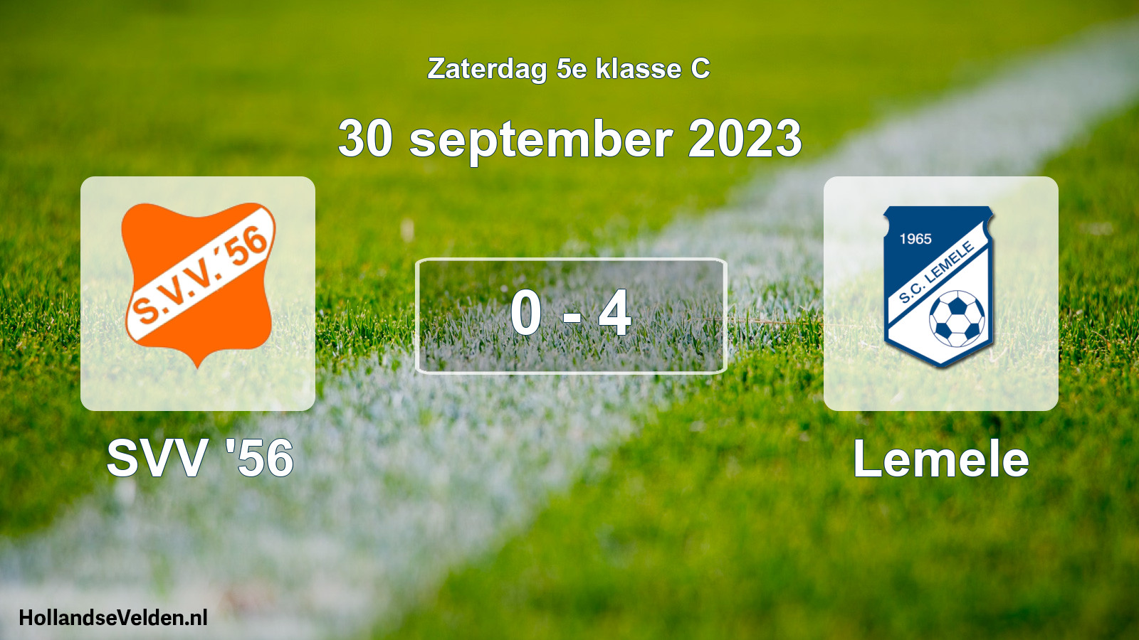 Total number of matches played: SVV '56 - Lemele 0 - 4 (30 September 2023)