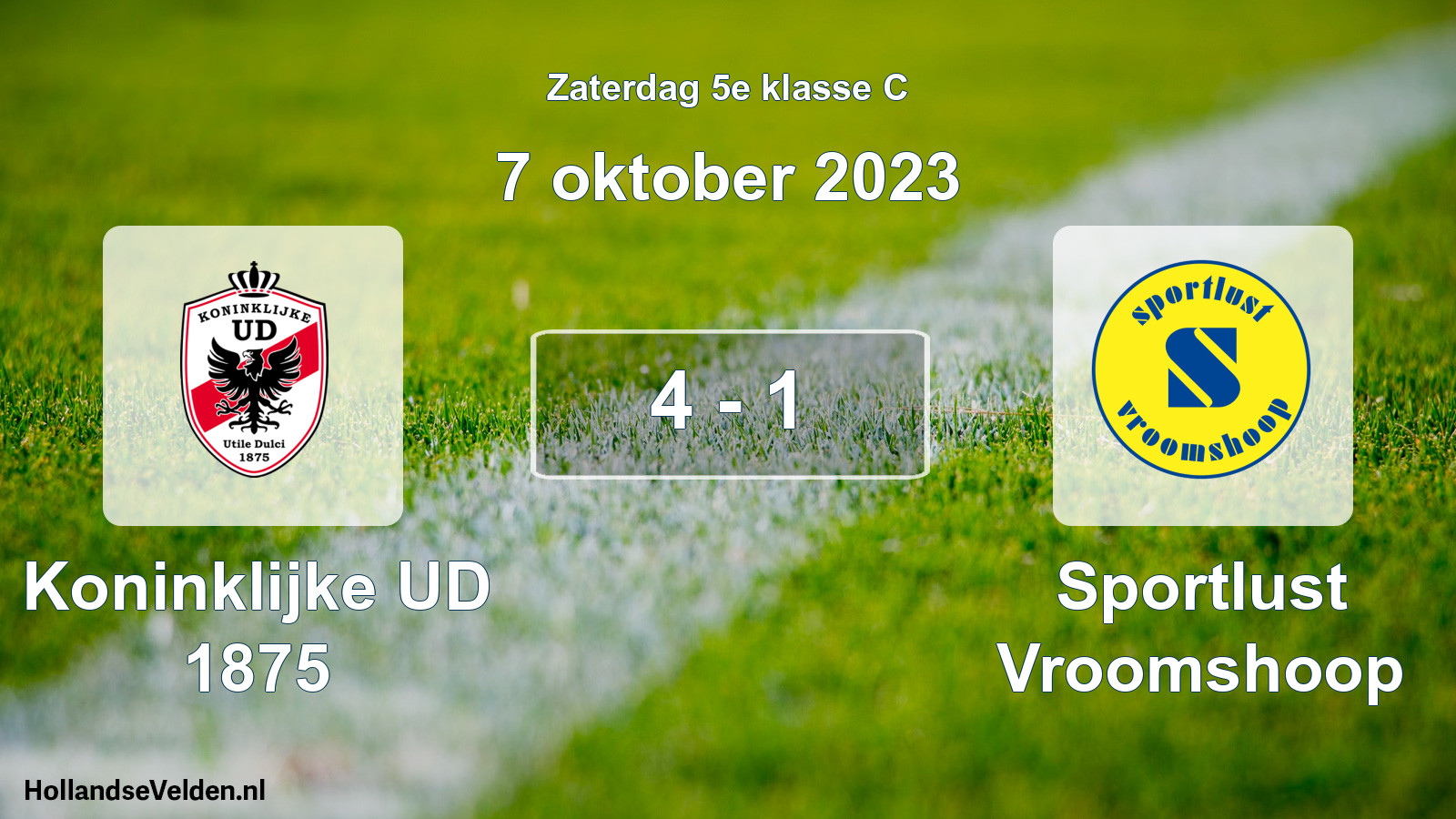 Total number of matches played: Koninklijke UD 1875 - Sportlust Vroomshoop 4 - 1 (7 October 2023)