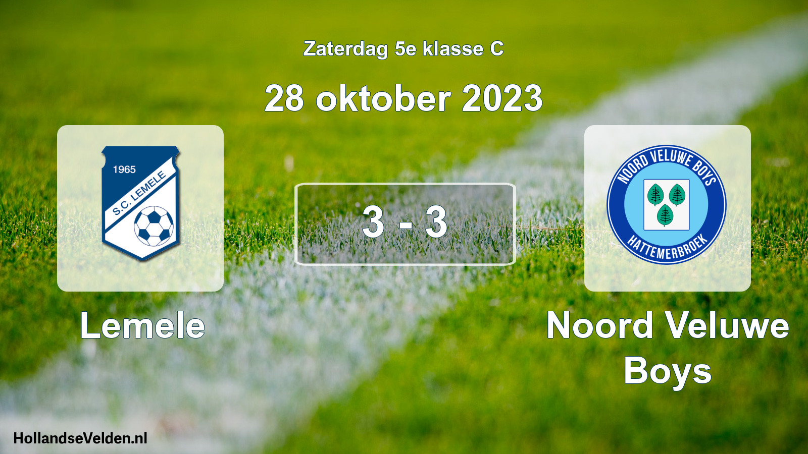Total number of matches played: Lemele - Noord Veluwe Boys 3 - 3 (28 October 2023)